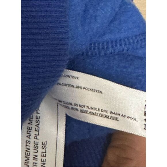 Unstuck Men's Long Sleeve Pullover Drawstring Hoodie Blue Sweatshirt Size L - Picture 5 of 5